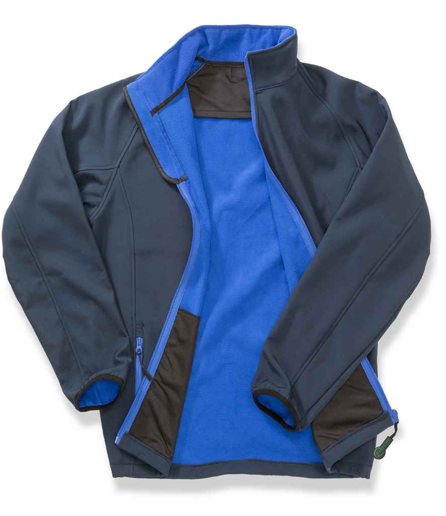 Result Core Printable Soft Shell Jacket Navy/Royal Blue