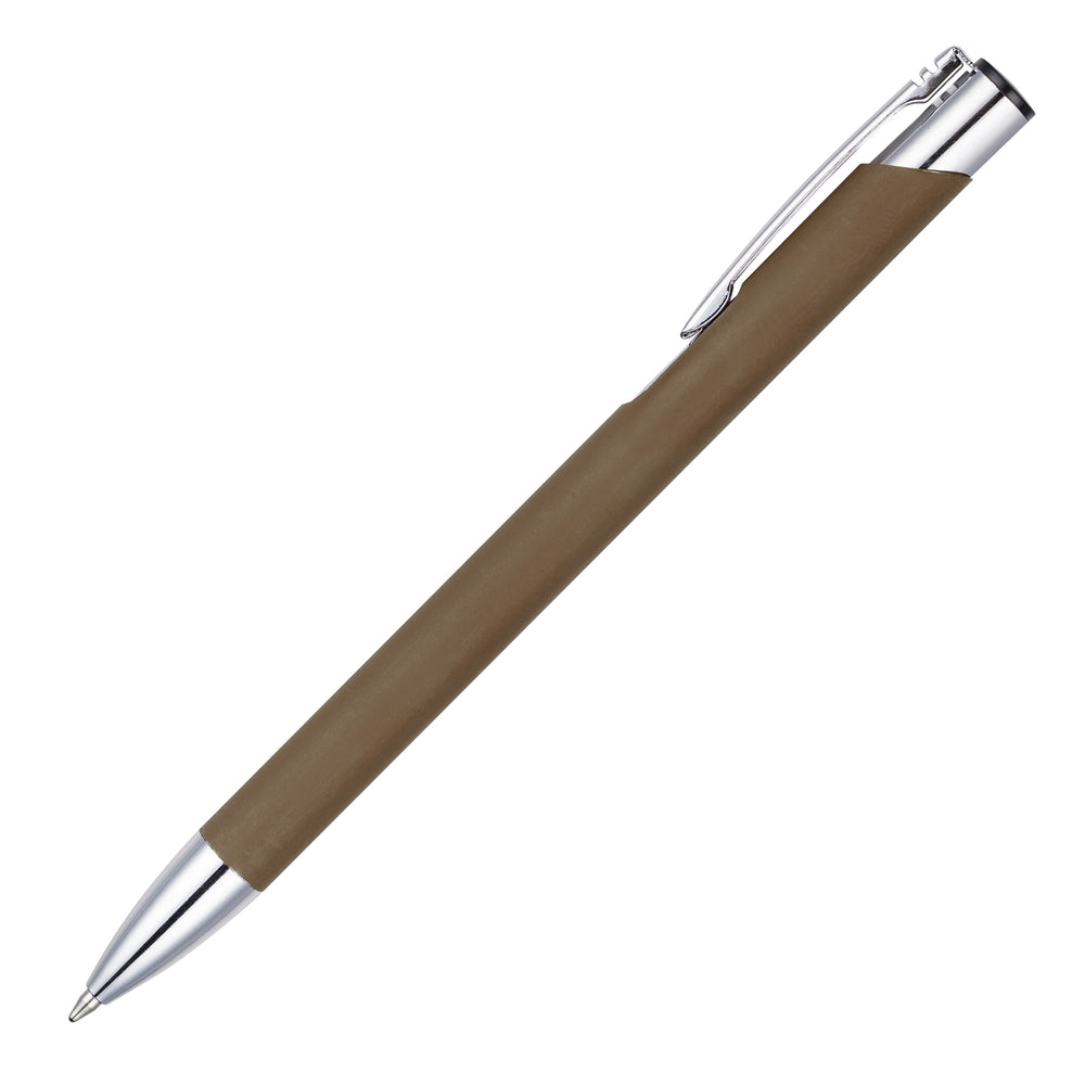 MOLE-MATE ball pen with chrome trim Brown