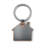 House shape plastic key ring