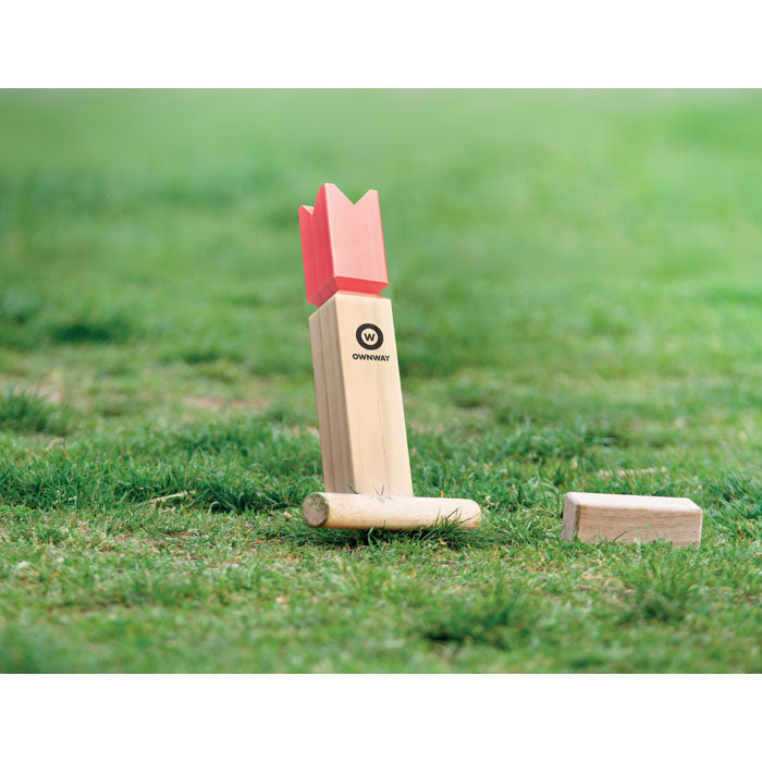 Branded Pinewood outdoor throwing game
