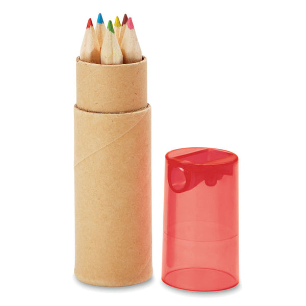6 coloured pencils | Branded Colouring Pencil Set