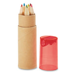 Branded 6 coloured pencils
