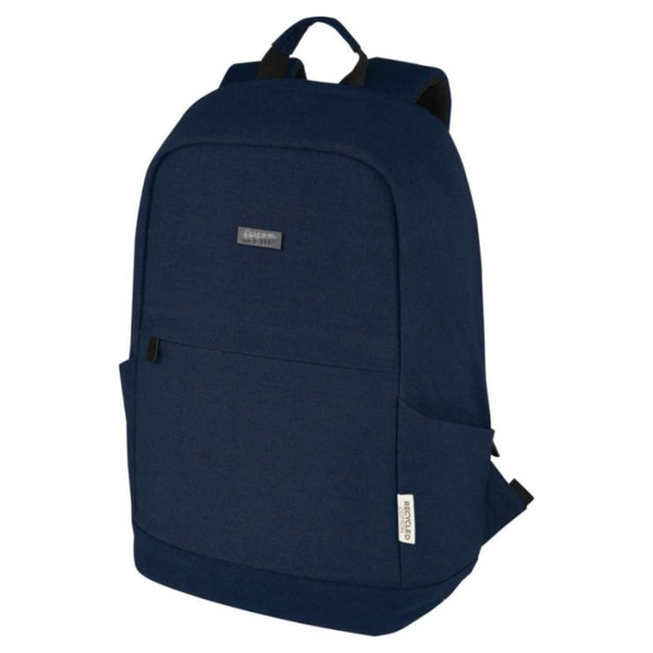 Branded Joey 15.6" GRS recycled canvas anti-theft laptop backpack 18L