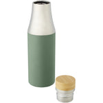Branded Hulan 540 ml copper vacuum insulated stainless steel bottle with bamboo lid