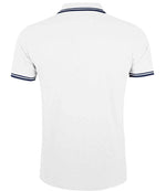 SOL'S Pasadena Tipped Cotton Piqué Polo Shirt White/Navy