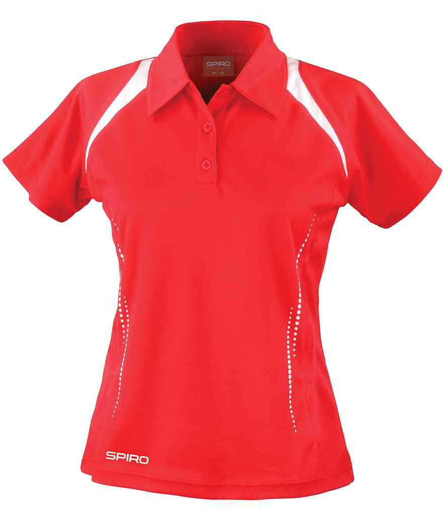 Spiro Ladies Team Spirit Polo Shirt Red/White