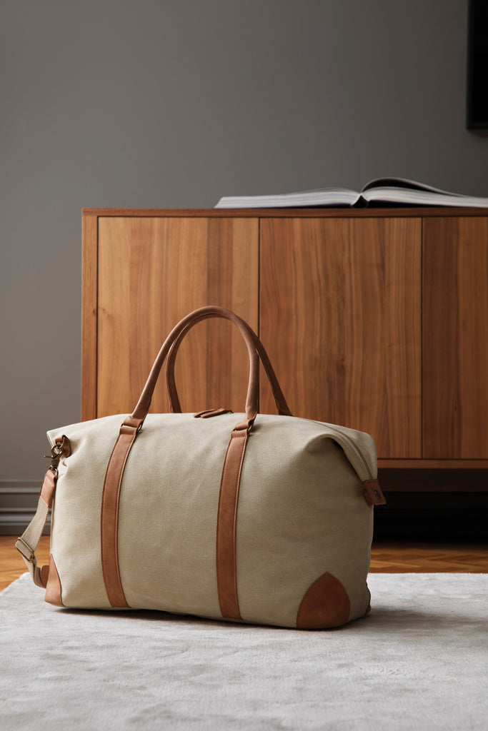 Branded VINGA Bosler RCS recycled canvas duffelbag