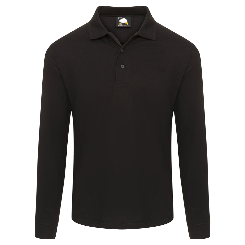 Orn Weaver Premium L/S Poloshirt Black