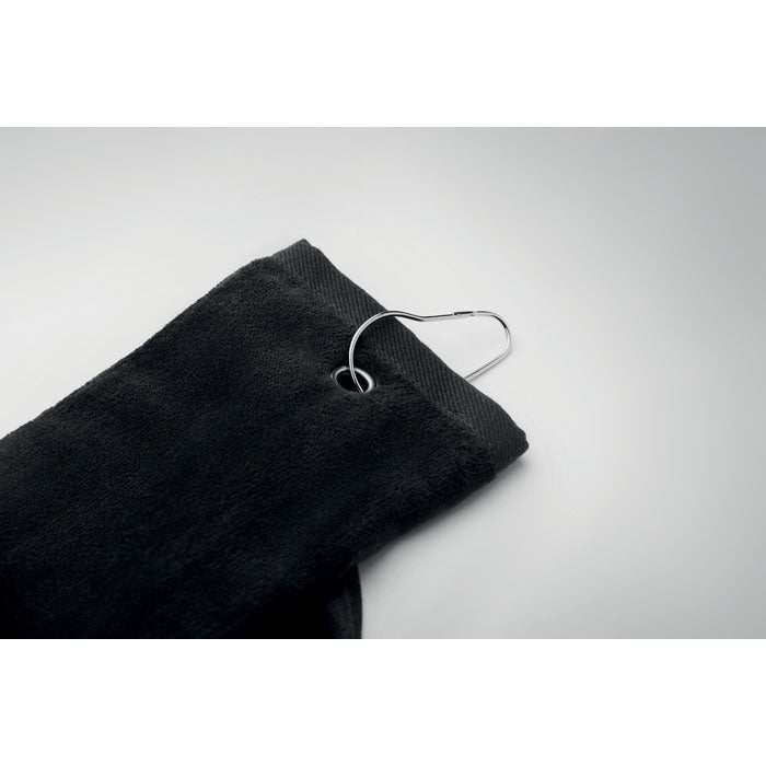 Branded Cotton golf towel with hanger