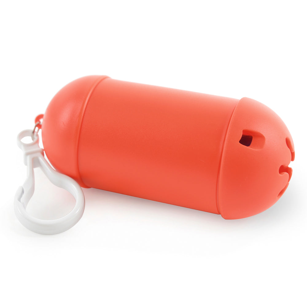 Branded Pooch PP plastic waste bag dispenser with White hook