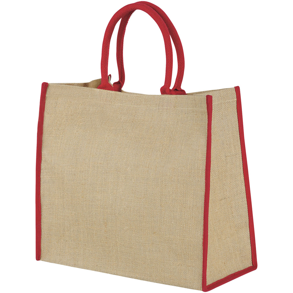 Harry coloured edge jute tote bag 25L | Branded Jute Bag
