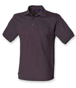 Henbury Heavy Poly/Cotton Piqué Polo Shirt Dark Grey