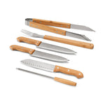KABSA. Barbecue set supplied in a bamboo case