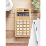 Branded 12 digit bamboo calculator