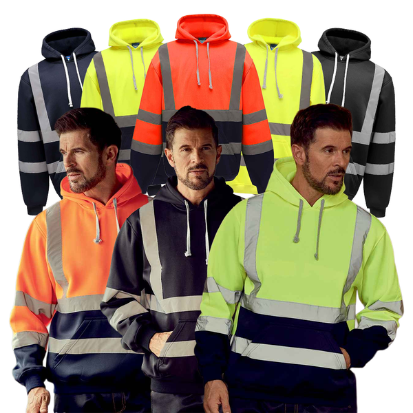 Yoko Hi-Vis Pull Over Hoodie Black