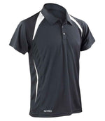 Spiro Team Spirit Polo Shirt Black/White