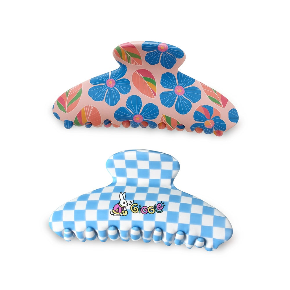 Acetate Hair Clips x Style3 - Geometric Pattern