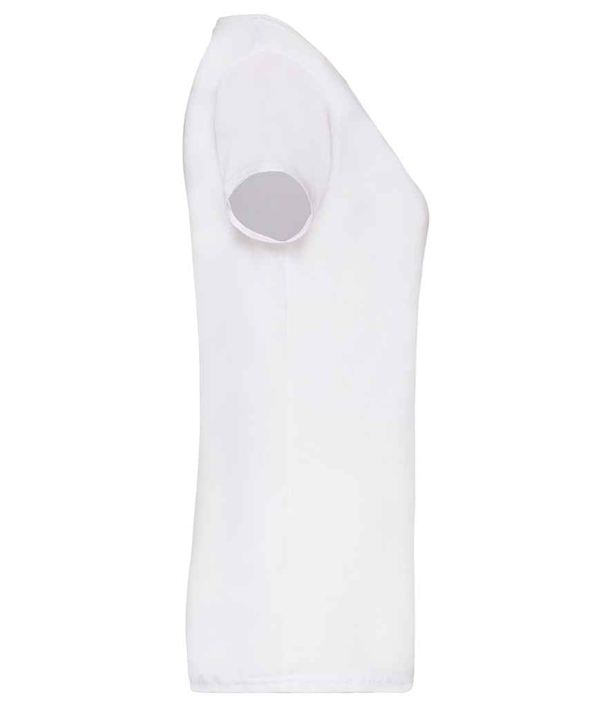 Fruit of the Loom Lady Fit Value V Neck T-Shirt White