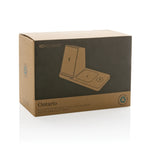 Ontario recycled plastic & bamboo 3-in-1 wireless charger