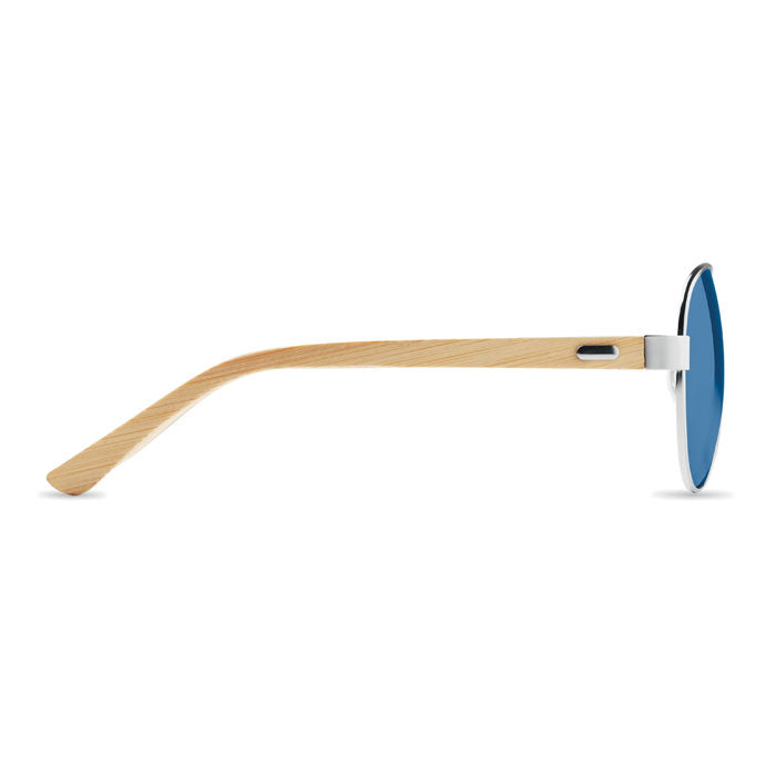 Branded Bamboo sunglasses in pouch