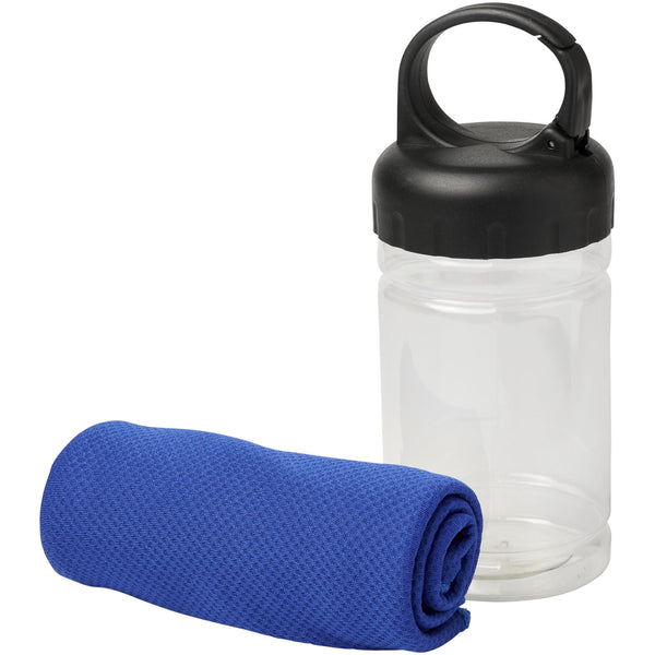 Branded Remy cooling towel in PET container