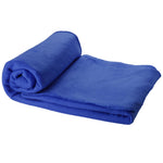 Huggy fleece plaid blanket with carry pouch