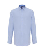 Premier Long Sleeve Striped Oxford Shirt White/Oxford Blue