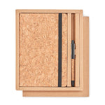 Branded A5 cork notebook with pen