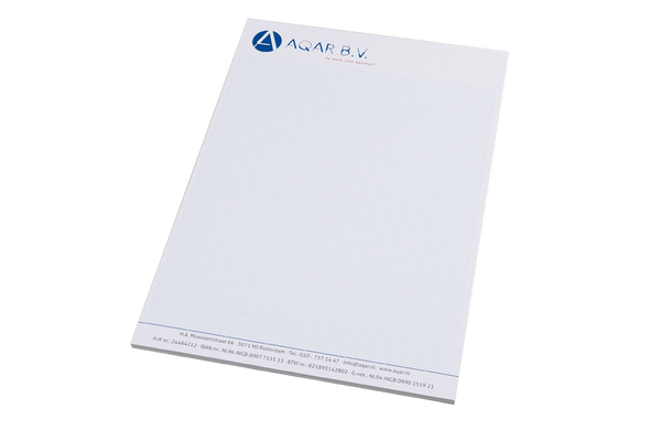 A6 Notepad with Wrapover Front Cover