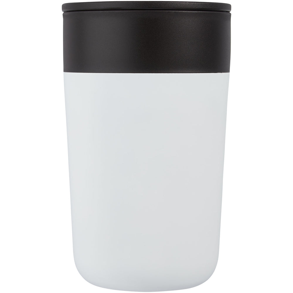 Branded Nordia 400 ml double-wall recycled mug