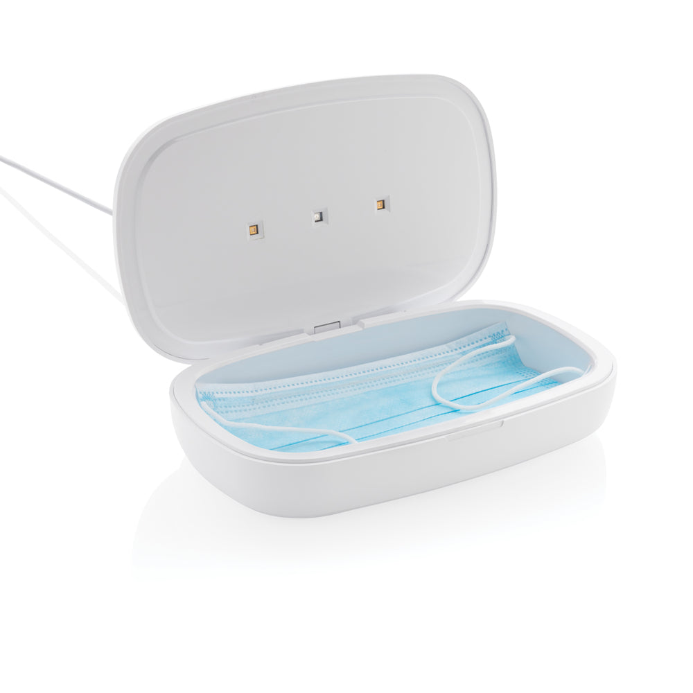 Branded UV-C steriliser box with 5W wireless charger