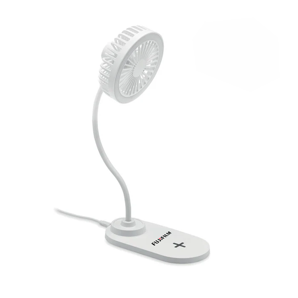 Desktop charger fan with light