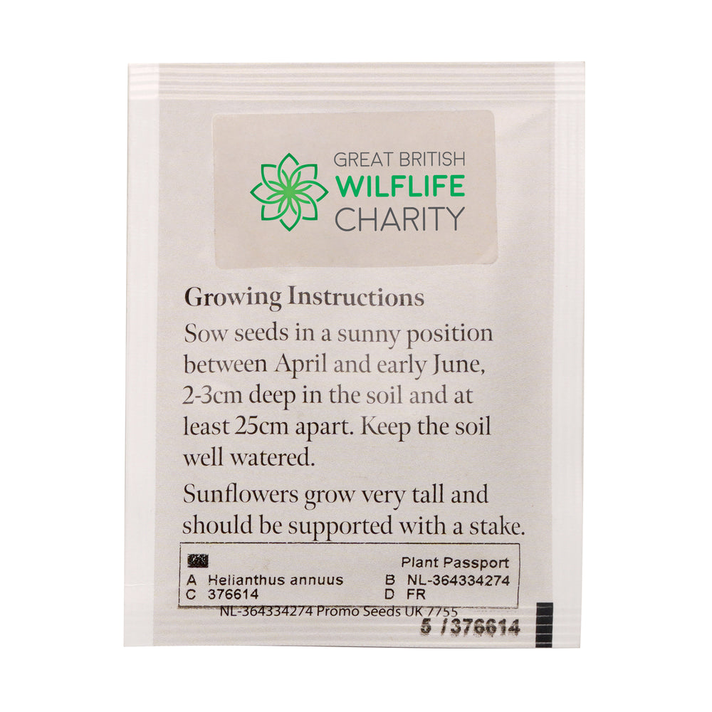 Seed Packet with Sticker to back Sun Flower