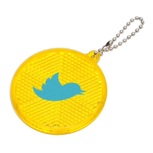 Branded Round Hard Reflective Keyrings