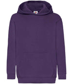 Fruit of the Loom Kids Classic Hooded Sweatshirt Purple