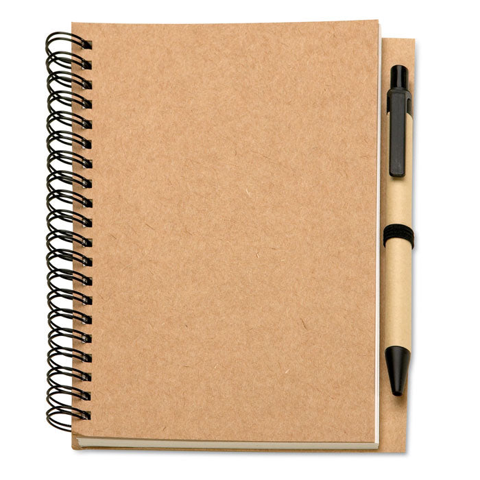 B6 Recycled full cover notebook with pen