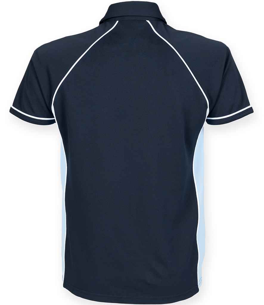 Finden + Hales Kids Performance Piped Polo Shirt Navy/Sky Blue/White