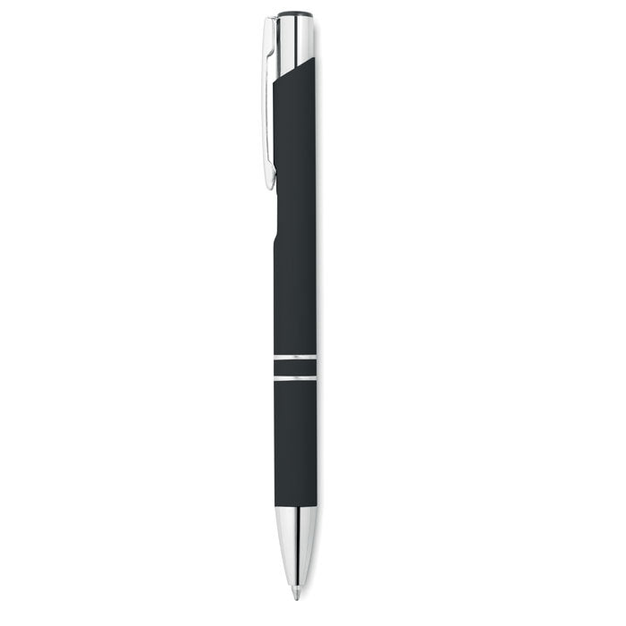 Ball pen in rubberised finish | Branded Metal Pen