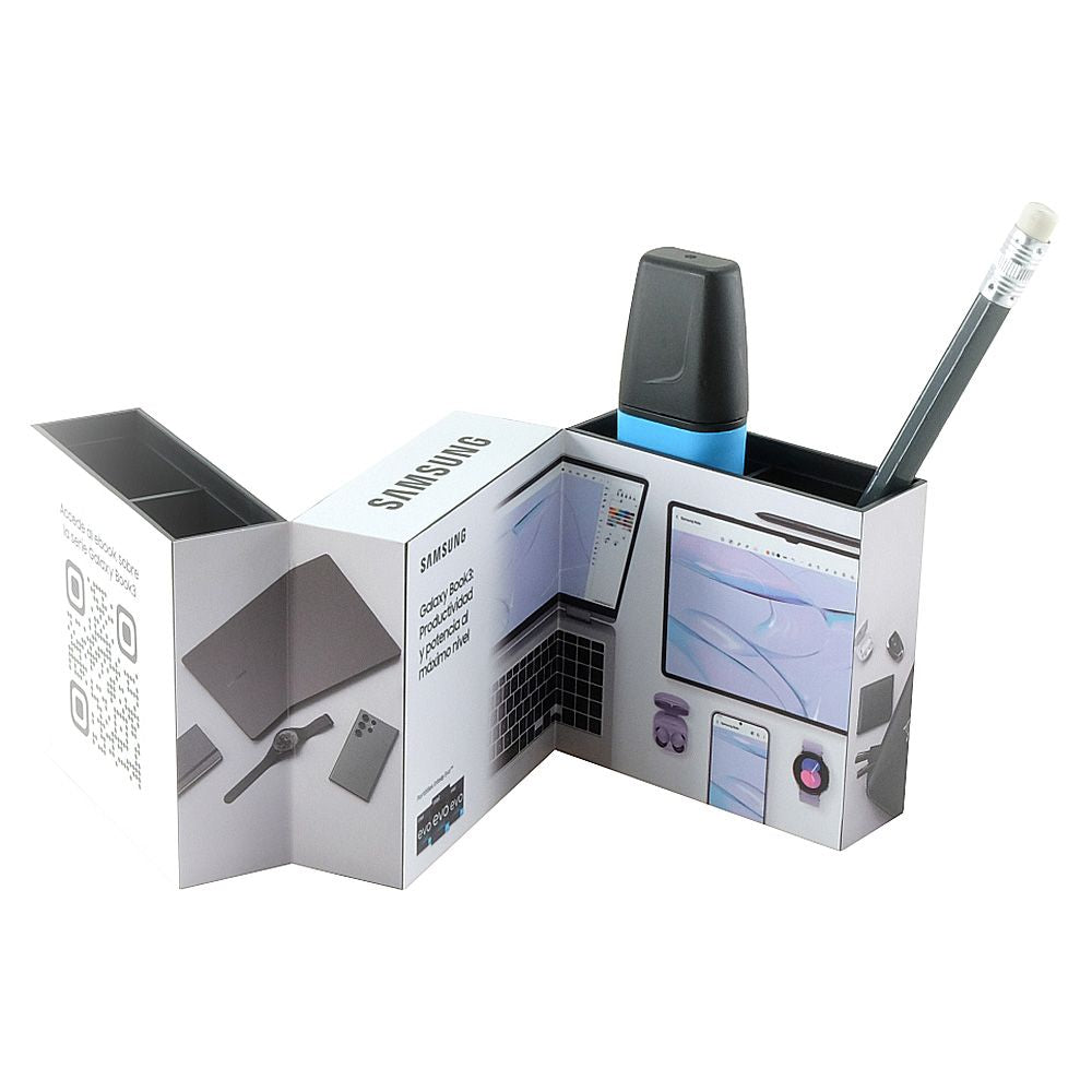 Branded Magic 3 Panel Pen Pot