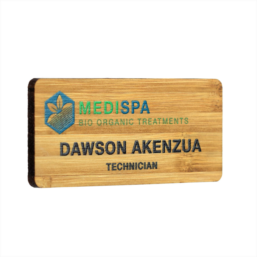 Personalised Bamboo Name Badges