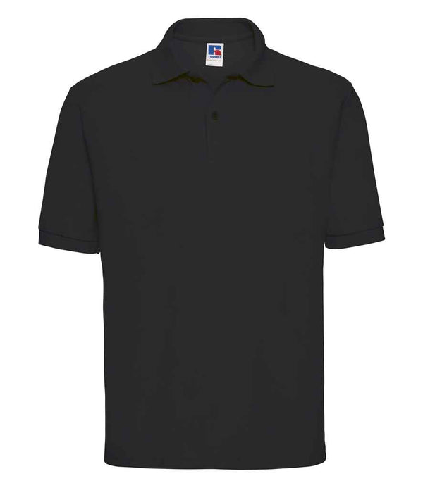 Russell Poly/Cotton Piqué Polo Shirt Black
