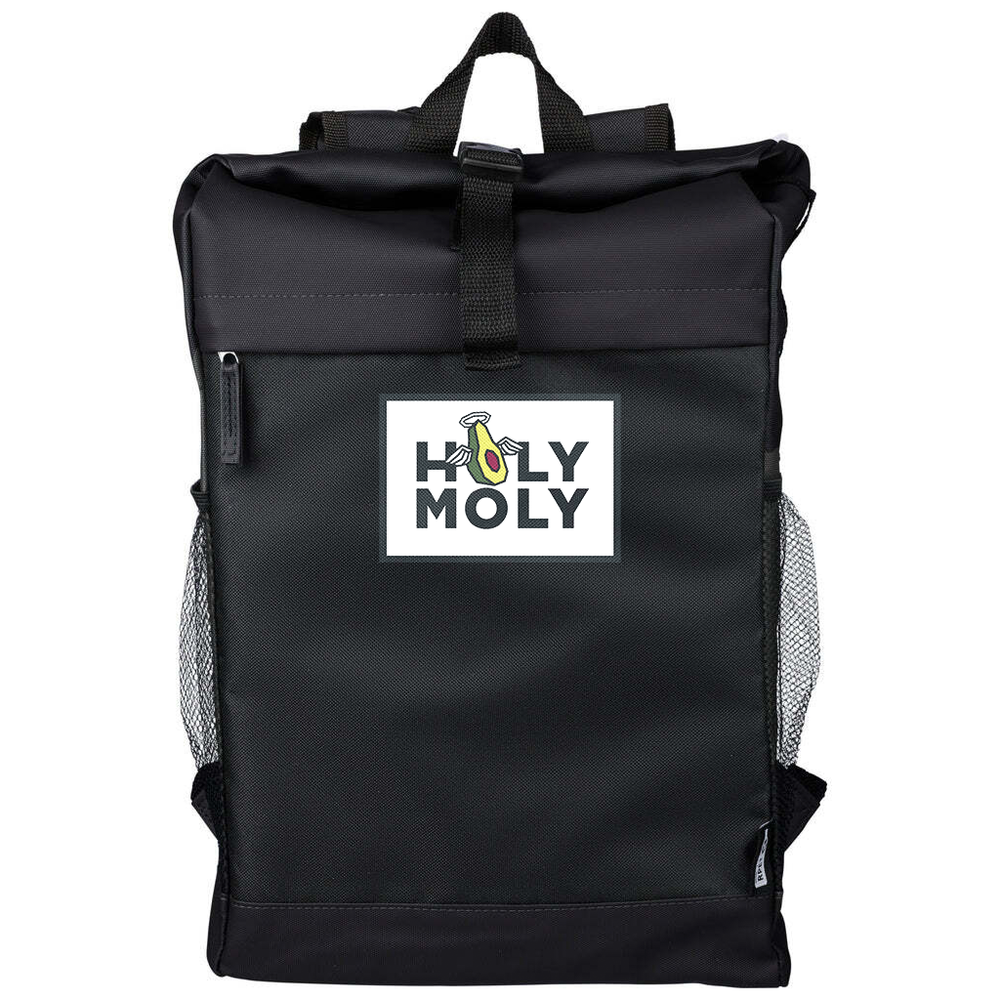 The Yani - RPET polyester roll-top backpack.