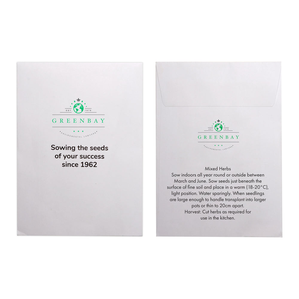 Seed Pack in White Paper Envelope Herb Mix