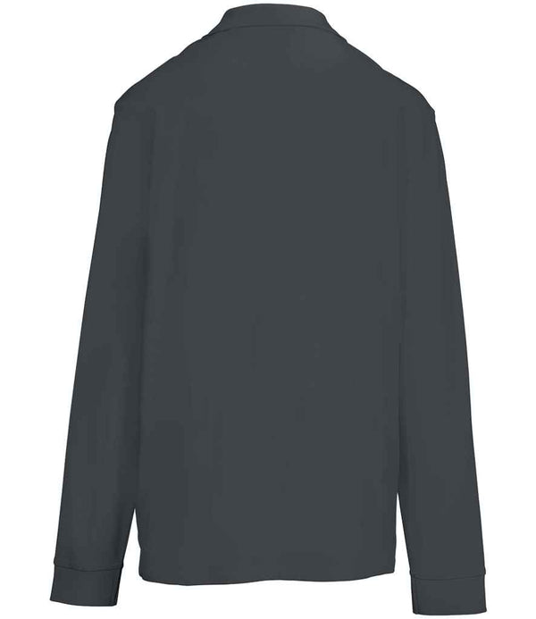 SOL'S Unisex Pacific Long Sleeve Piqué Polo Shirt Mouse Grey