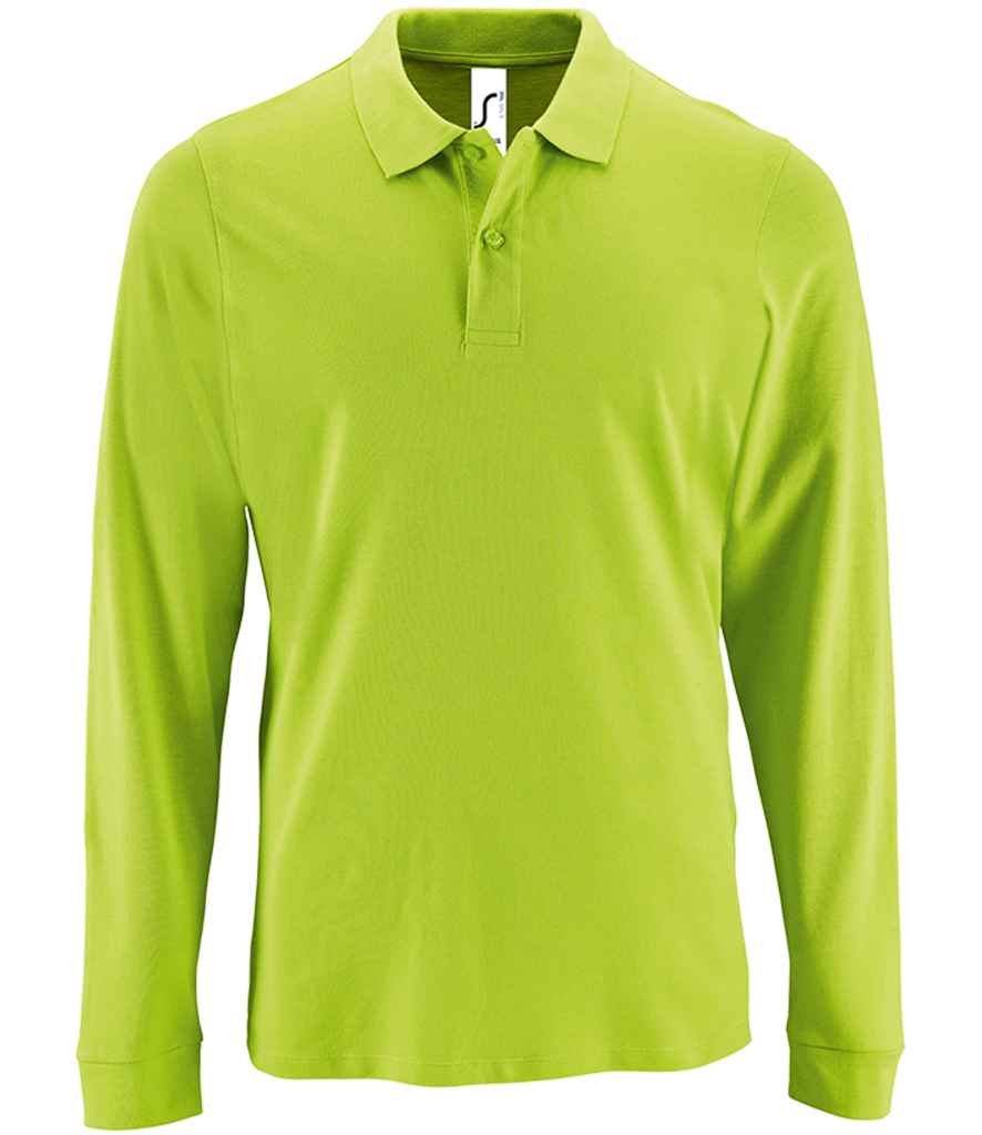 SOL'S Perfect Long Sleeve Piqué Polo Shirt Apple Green