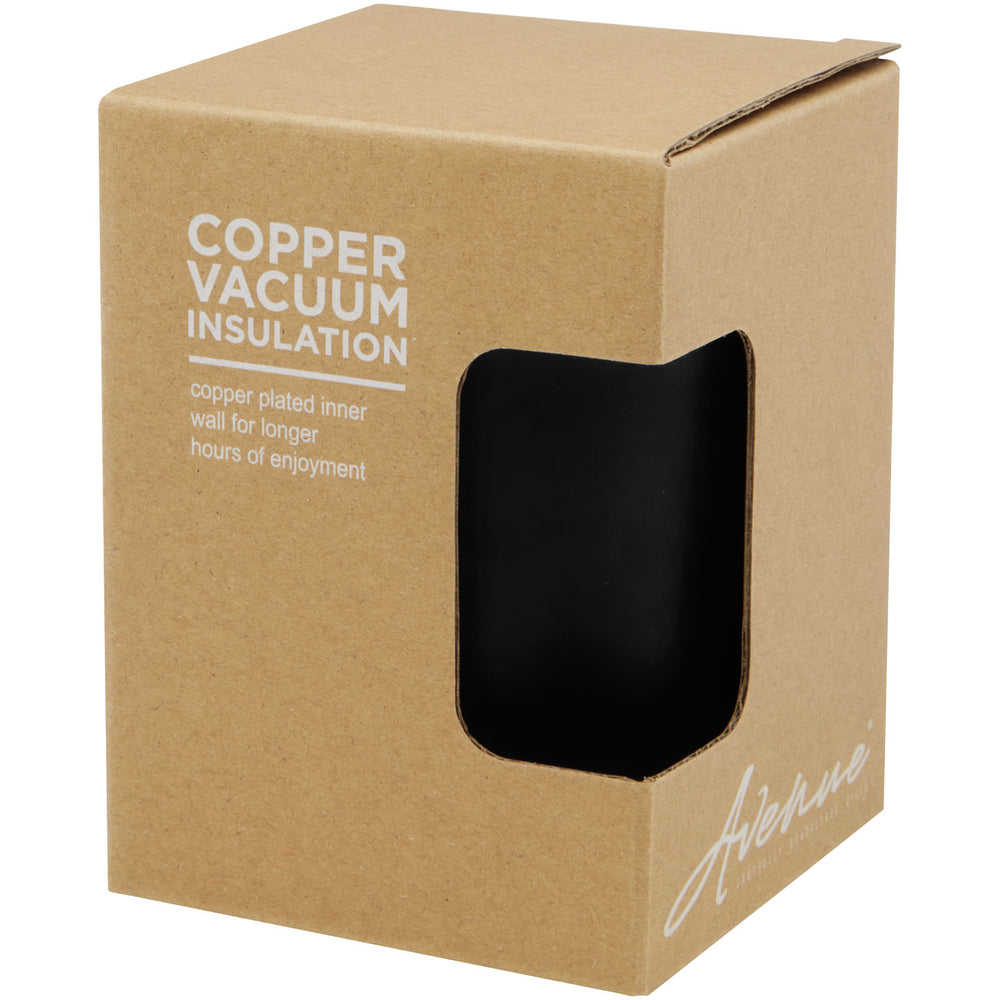 Lagan 300 ml copper vacuum insulated stainless steel tumbler with bamboo lid