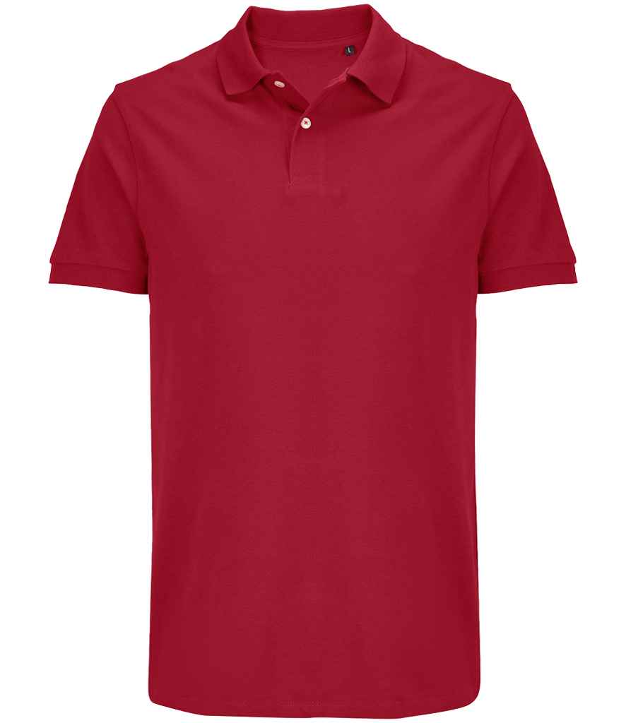 SOL'S Unisex Pacific Twin Piqué Polo Shirt Folk Red