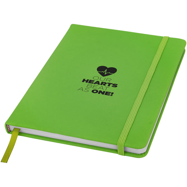 Spectrum A5 hard cover notebook Lime