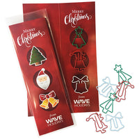 Fun, Festive Shaped Paper Clips on Printed Card