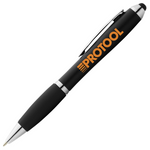 Branded Nash coloured stylus ballpoint Black ink pen with black grip